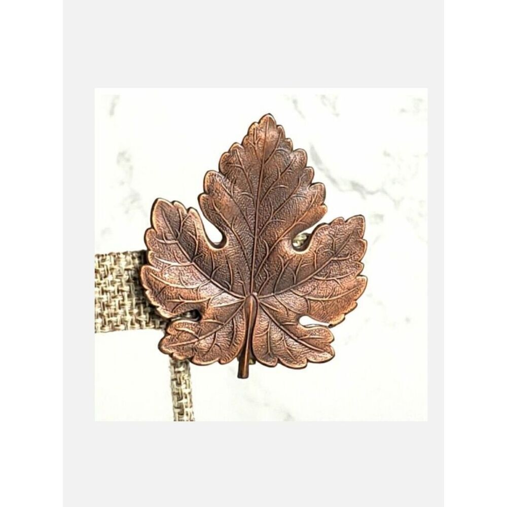 COPPER Metal Maple Leaf Brooch Pin